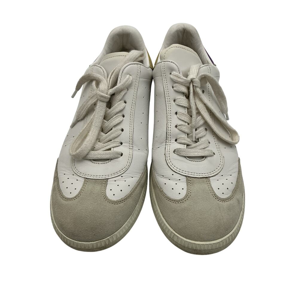 Isabel Marant Classic White & Pink Metallic Bryce Sneakers Size 40 EU / US 10 - Picture 3 of 6